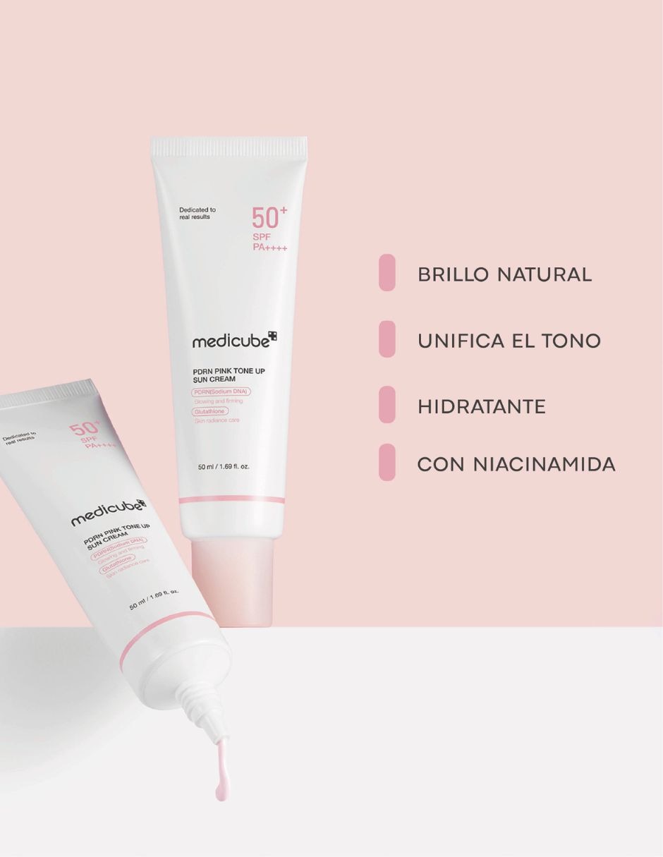 Protector solar FPS 50+ Tone Up PDRN Pink Iluminadora 50 ml 3