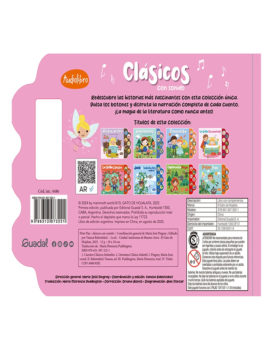 Libro blanca nieves. Clásicos con sonido de 3