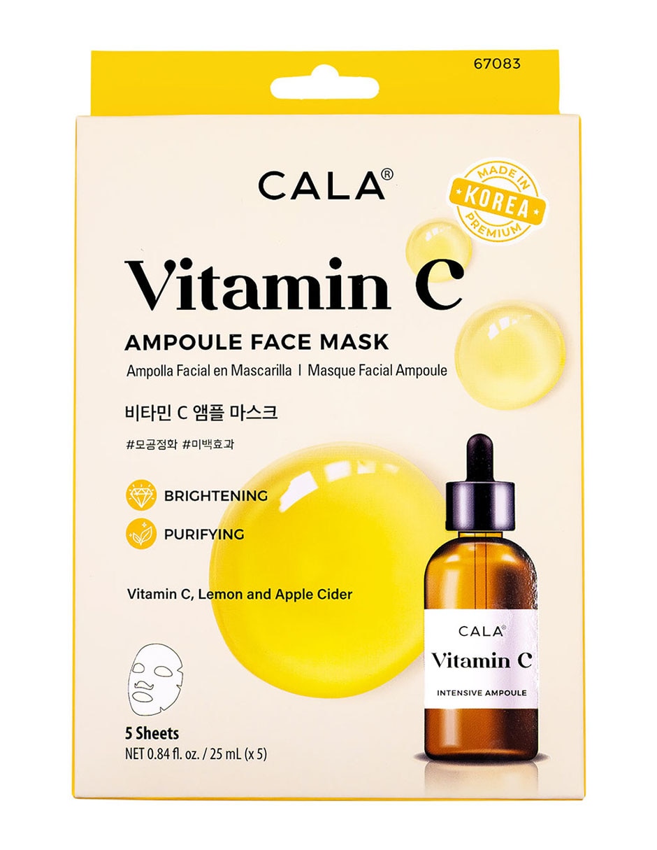 Mascarilla facial Ampolleta con Vitamina C antioxidante Cala