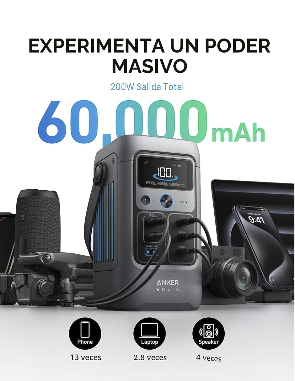 Batería portátil 60000 mAh