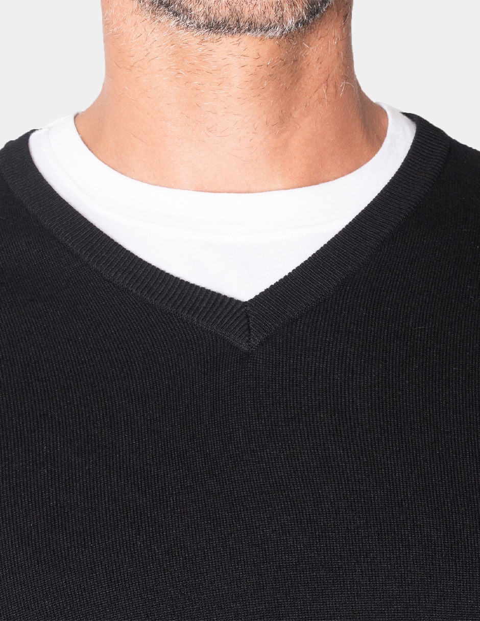 Suéter cuello v para hombre 5