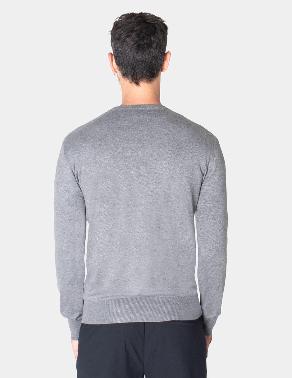 Suéter cuello v para hombre 4