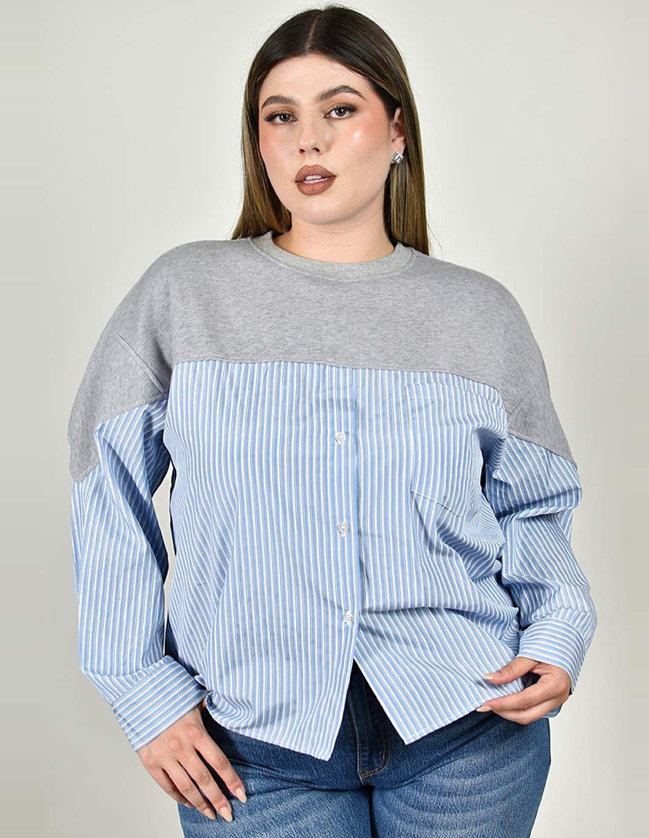 Blusa camisera manga larga para mujer Blusa camisera manga larga para mujer