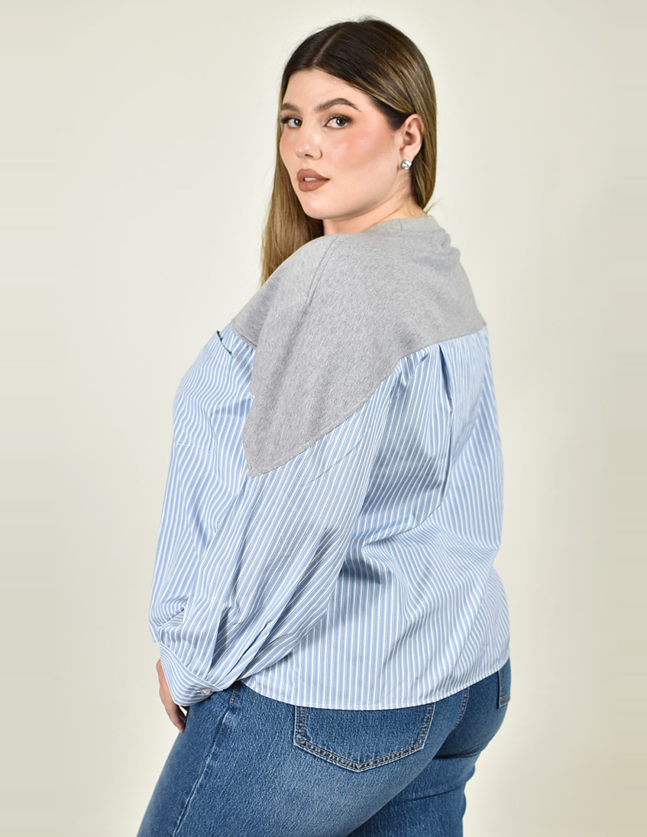 Blusa camisera manga larga para mujer 5
