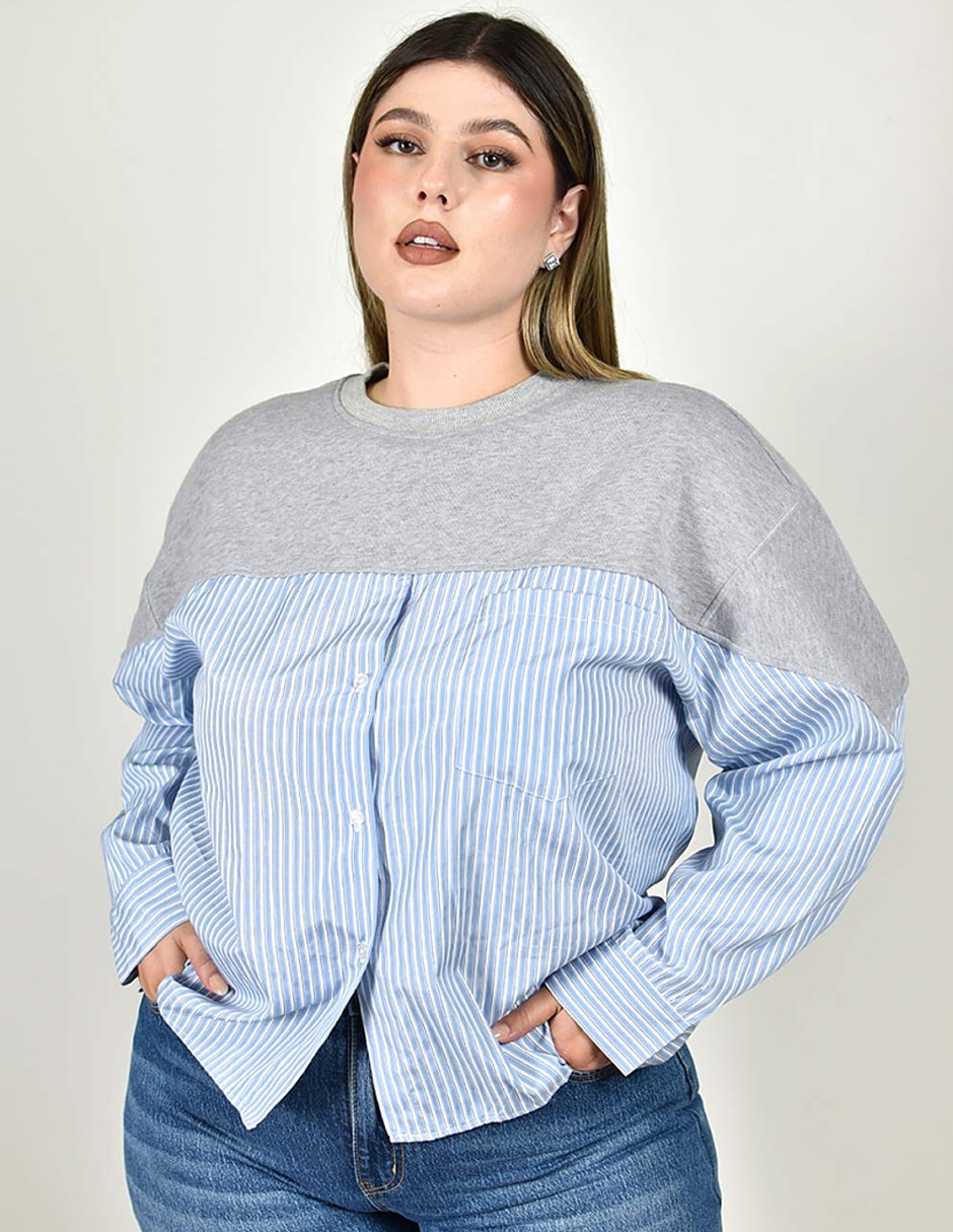 Blusa camisera manga larga para mujer 2