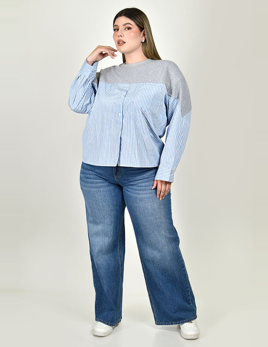 Blusa camisera manga larga para mujer 7