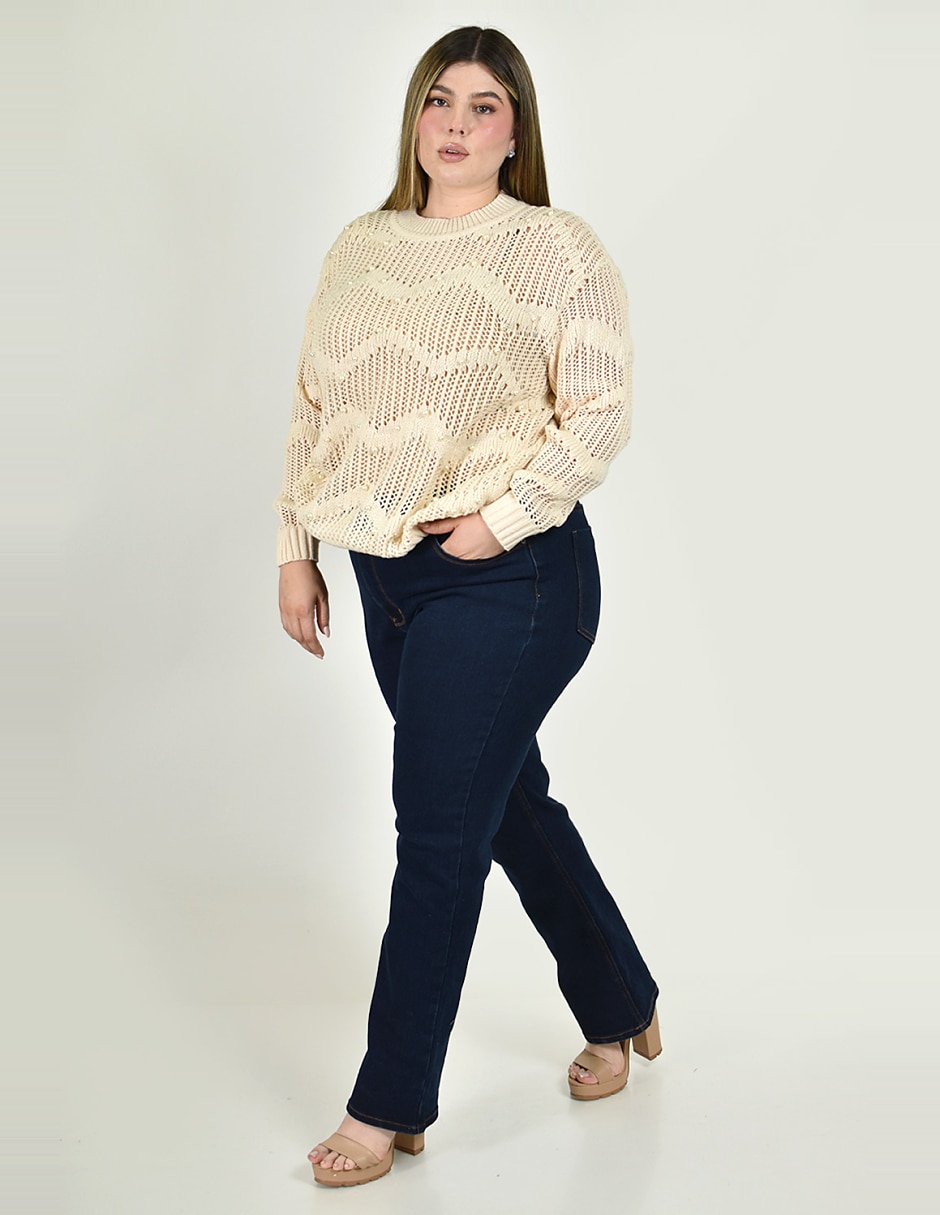 Suéter cuello redondo para mujer 5