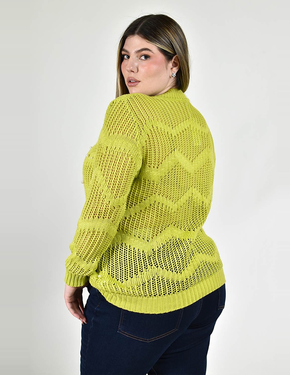 Suéter cuello redondo para mujer 4