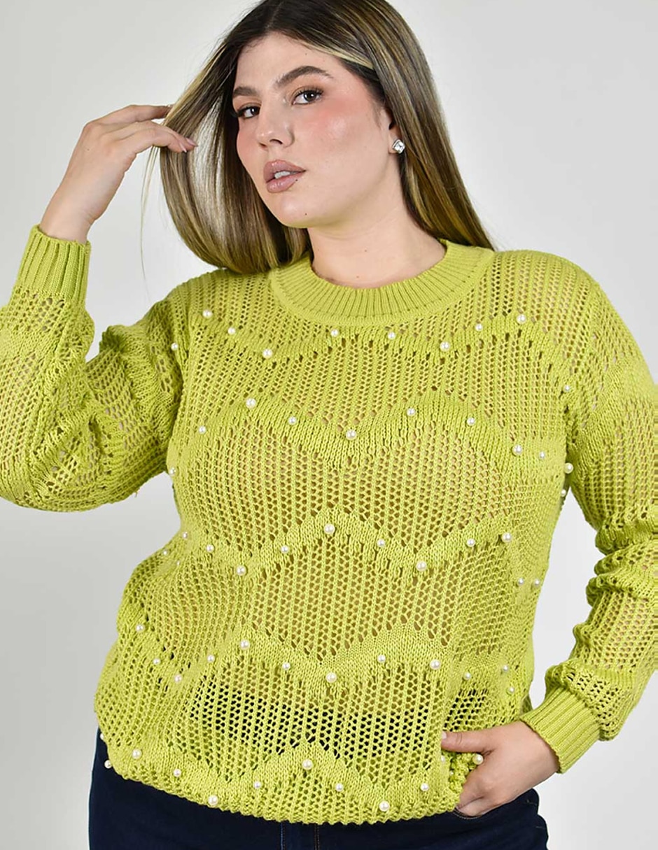 Suéter cuello redondo para mujer 3