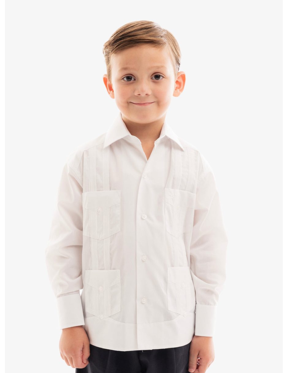 Guayabera manga larga para niño Guayabera manga larga para niño