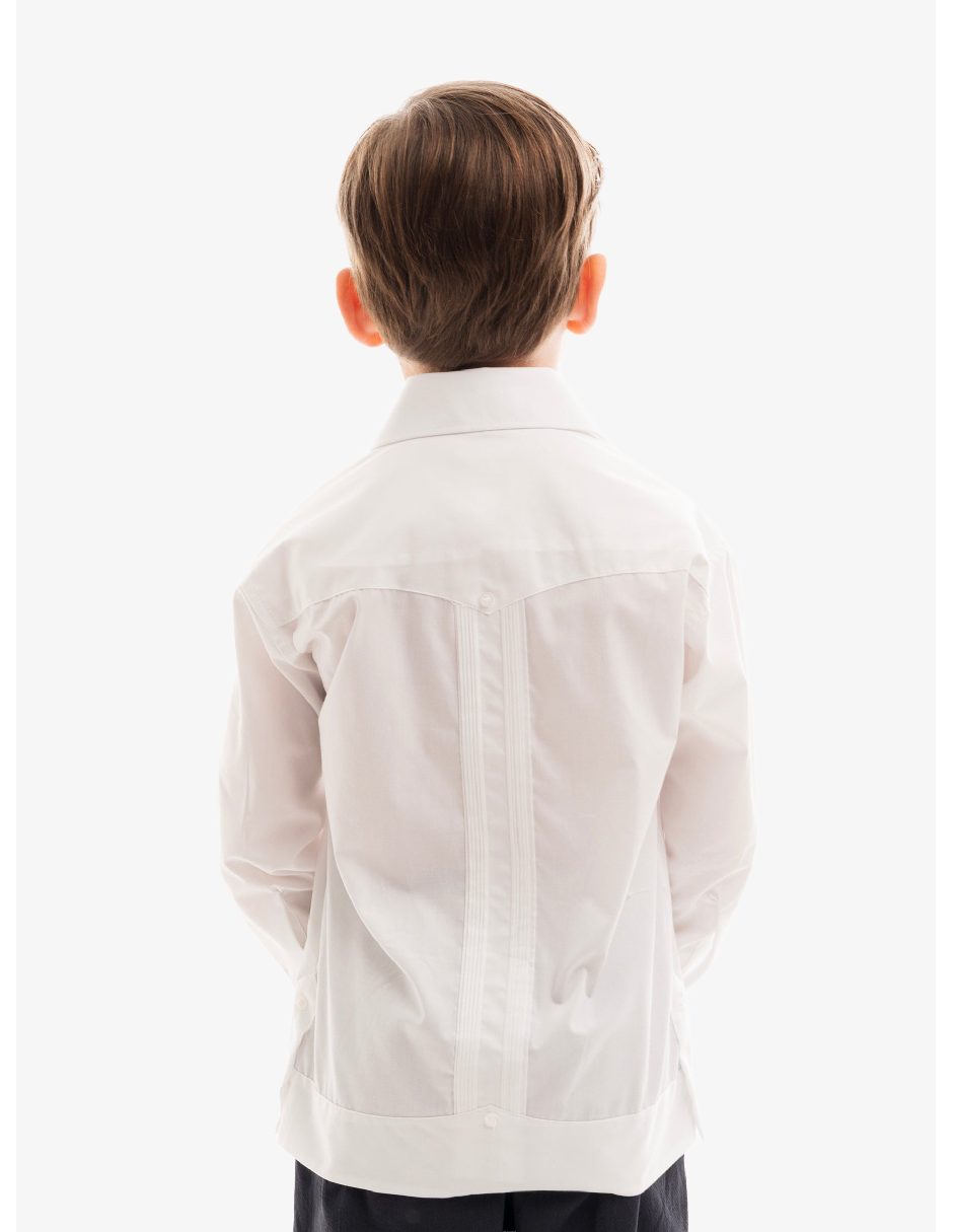 Guayabera manga larga para niño 7