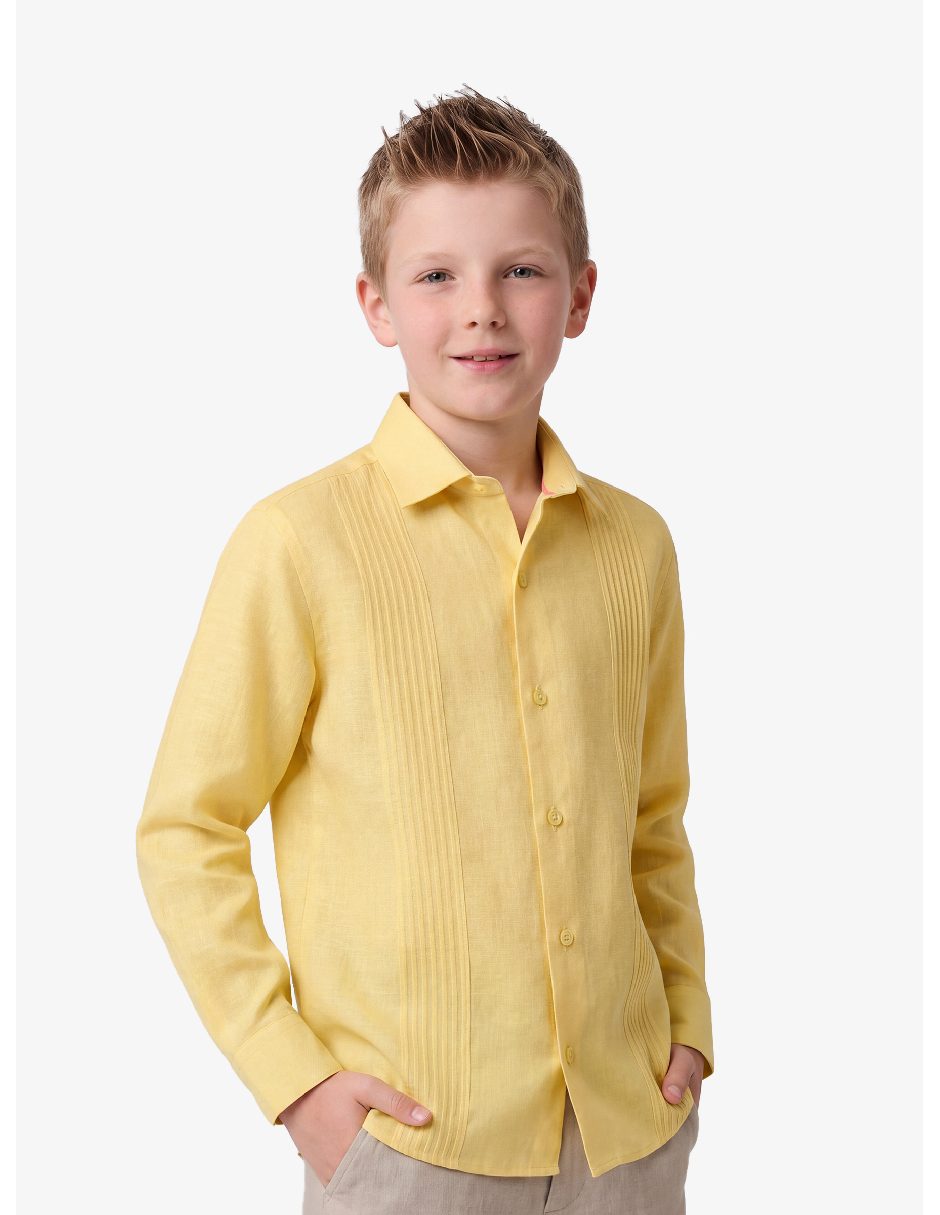 Guayabera manga larga para niño Guayabera manga larga para niño