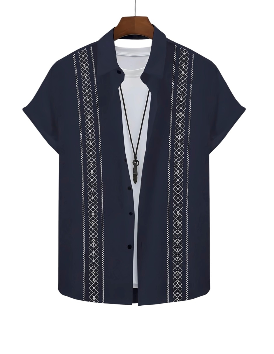 Camisa de playa manga corta para hombre 5
