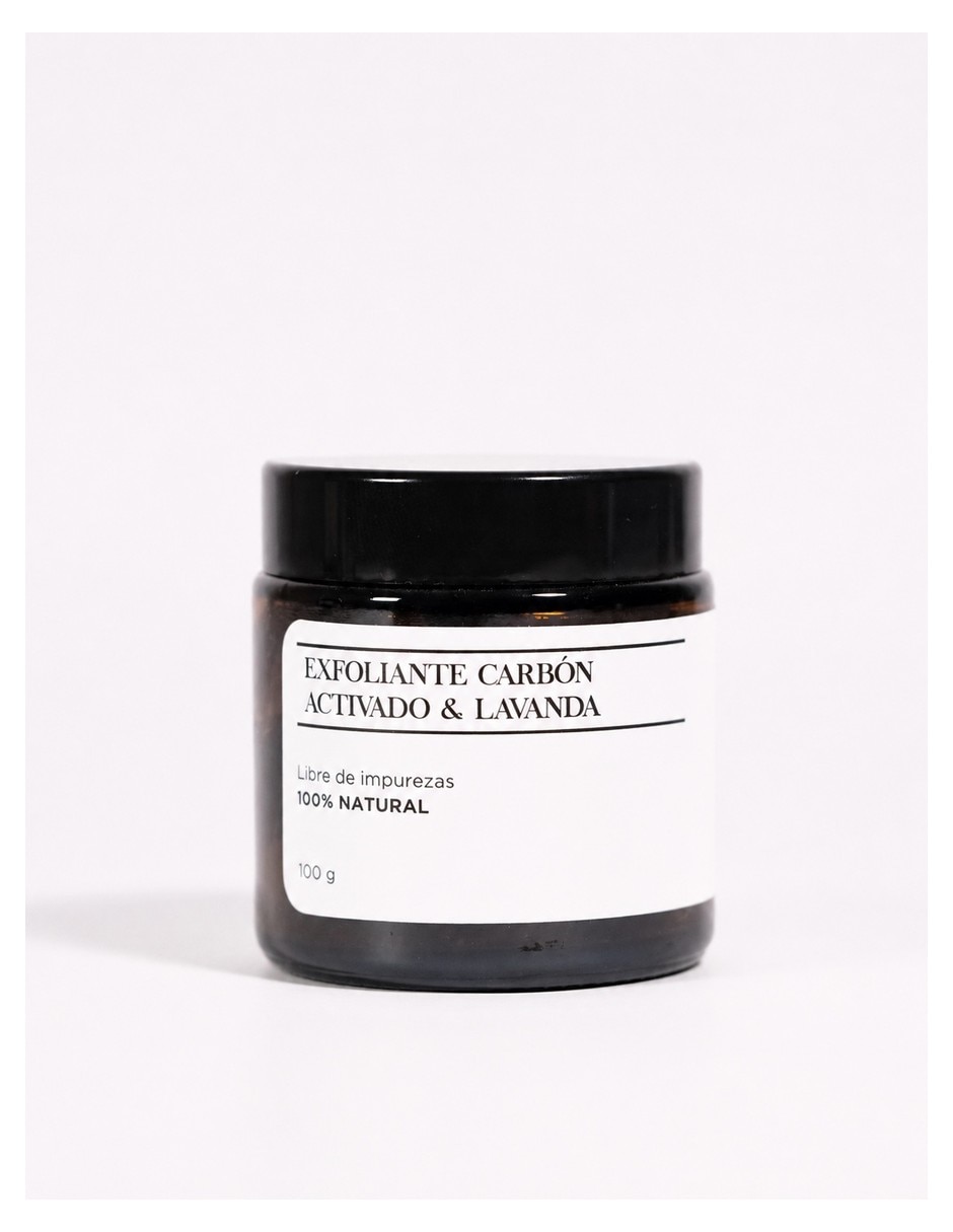 Exfoliante facial carbón activado y lavanda todo tipo de piel