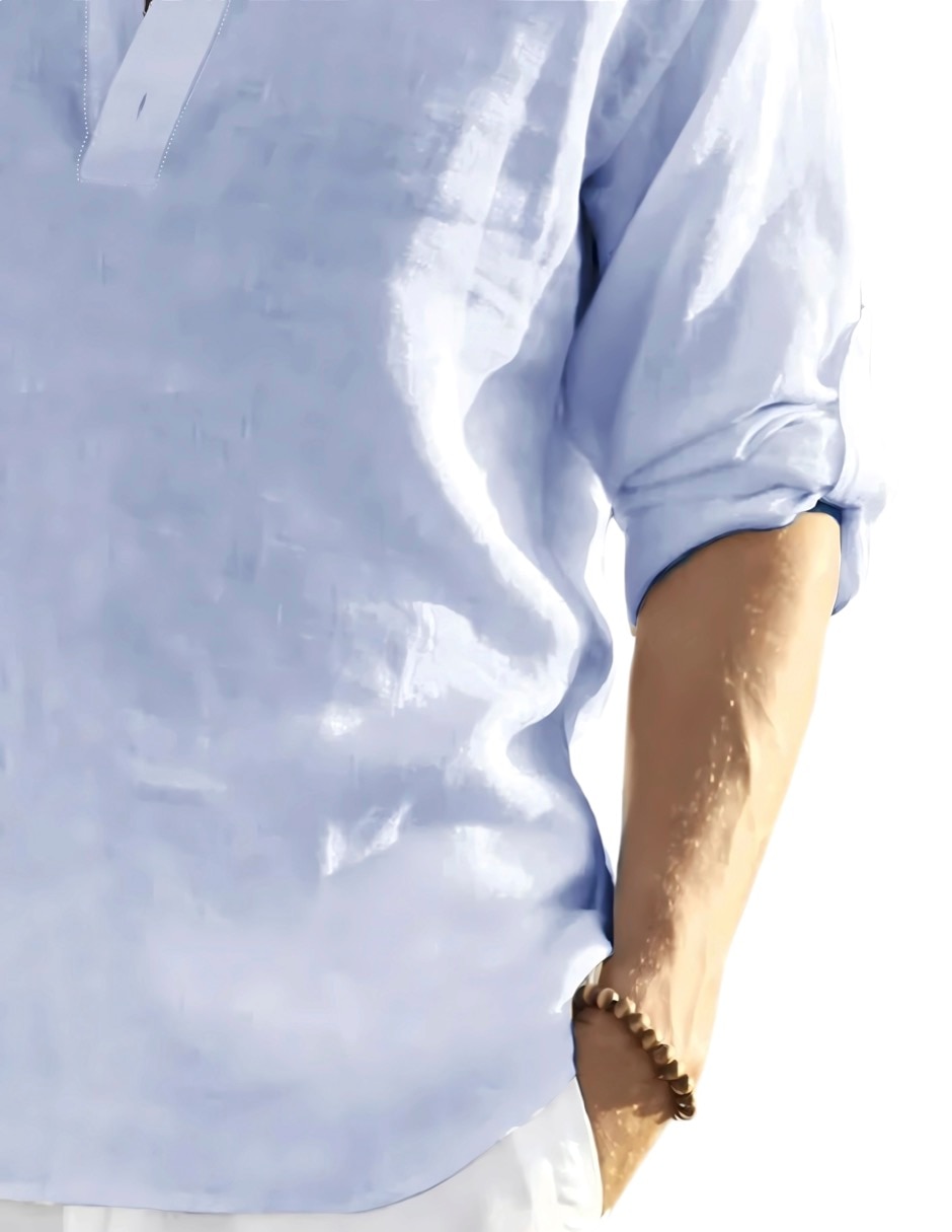Camisa de playa de algodón manga corta para hombre 3