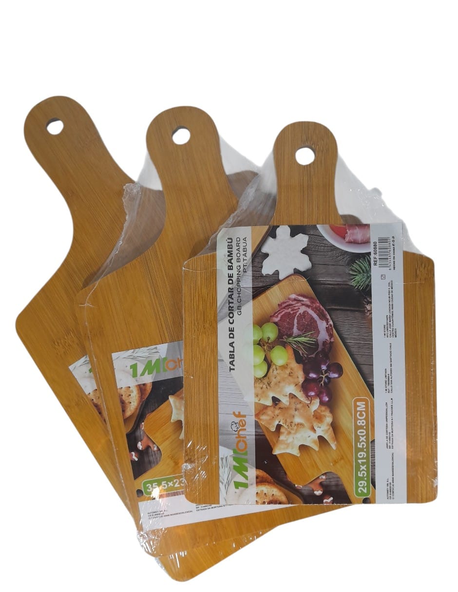 Imagen de producto Set tabla para picar de bambú