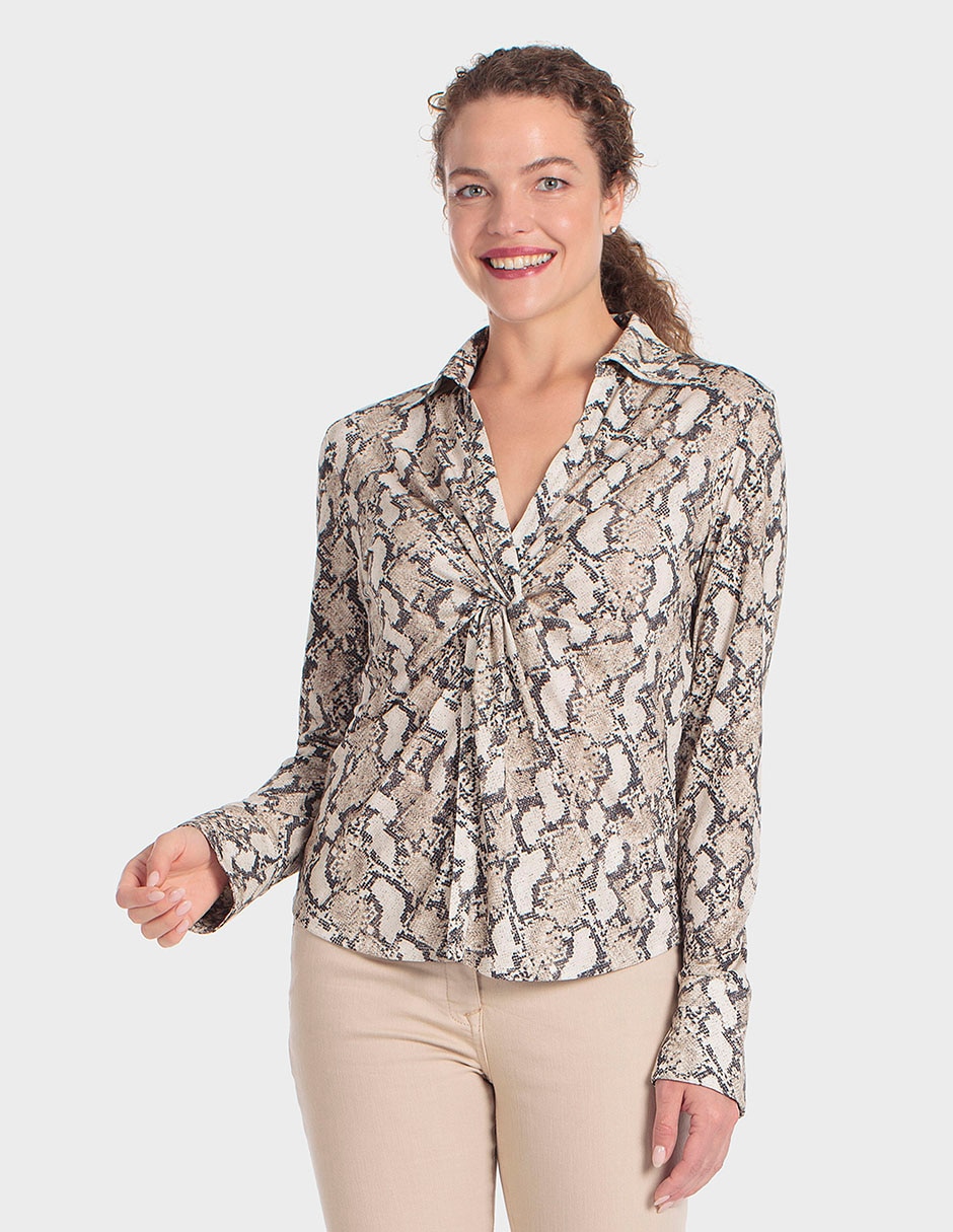 Blusa manga larga para mujer