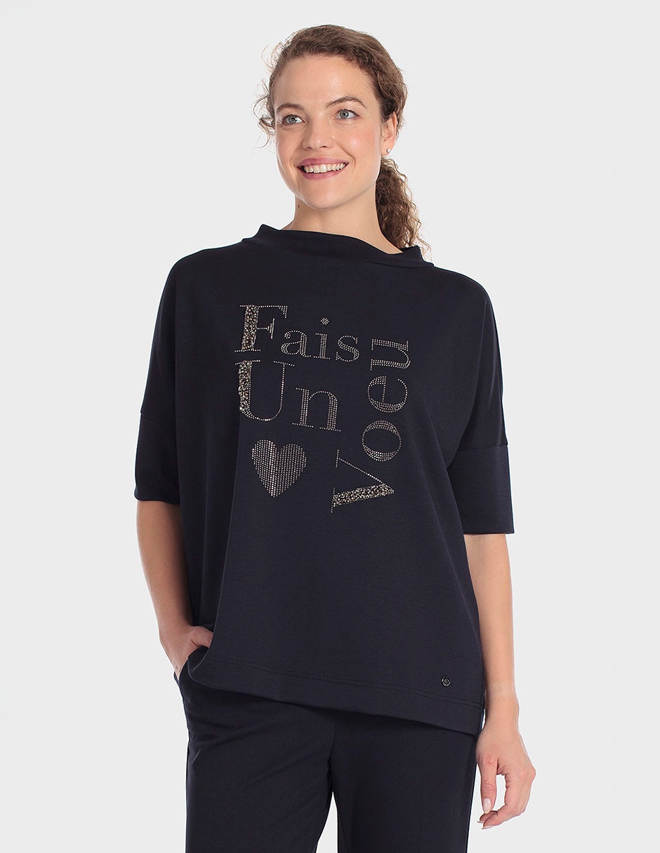 Playera manga corta cuello redondo para mujer Playera manga corta cuello redondo para mujer