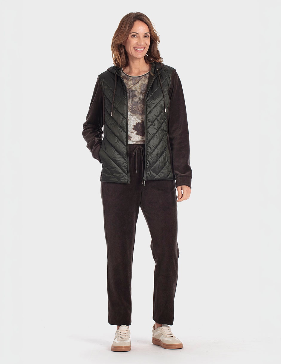 Sudadera con efecto doble prenda para mujer 4