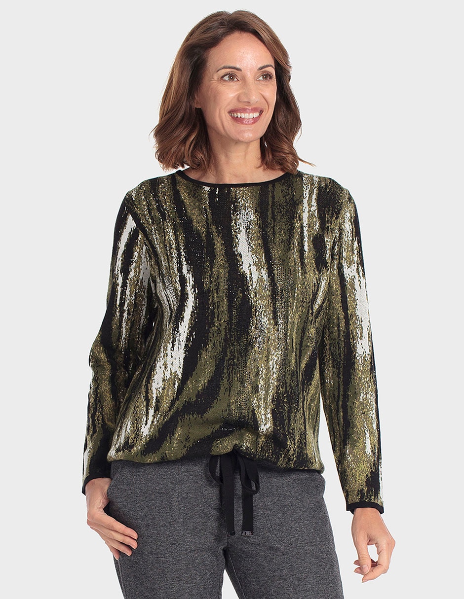 Suéter cuello redondo para mujer