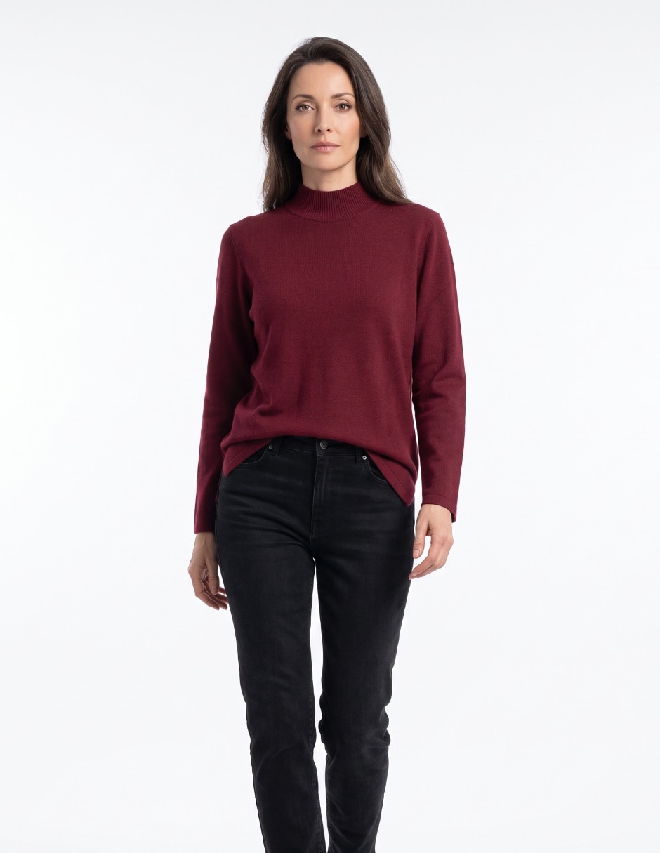 Suéter cuello redondo para mujer 1