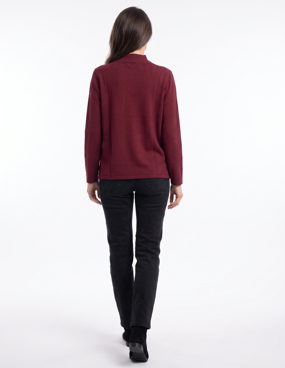 Suéter cuello redondo para mujer 2