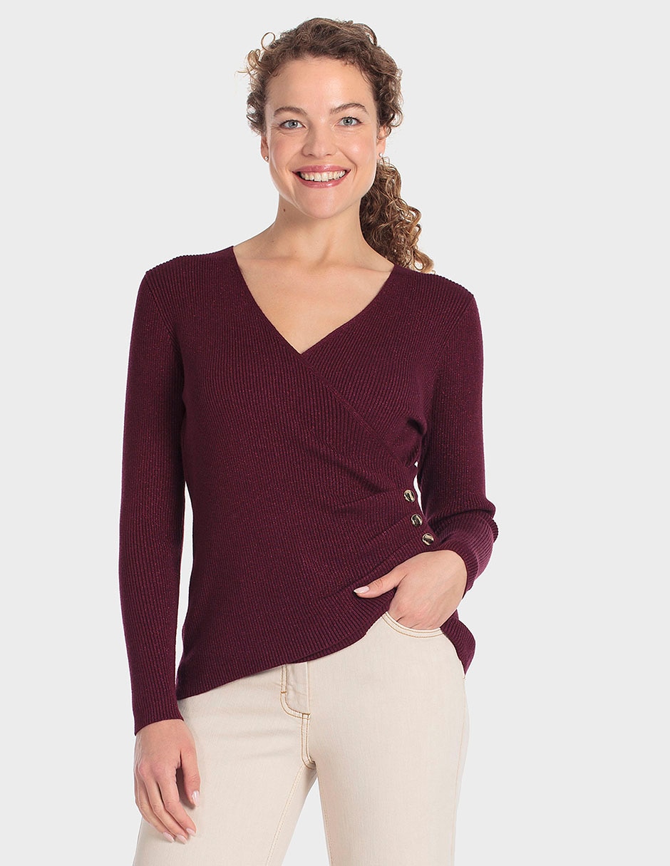Suéter cuello V para mujer Suéter cuello V para mujer