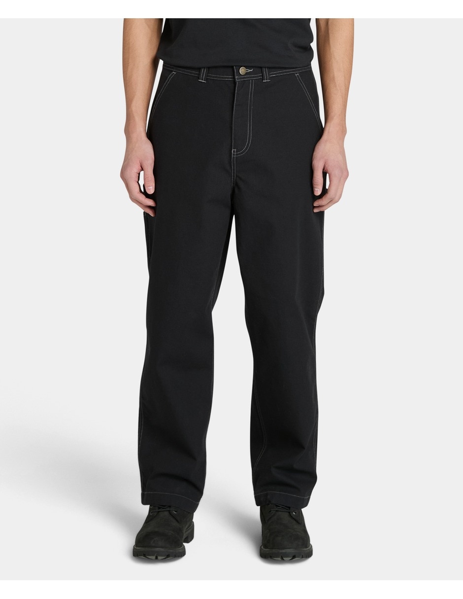 Pantalón casual regular de algodón para hombre 4