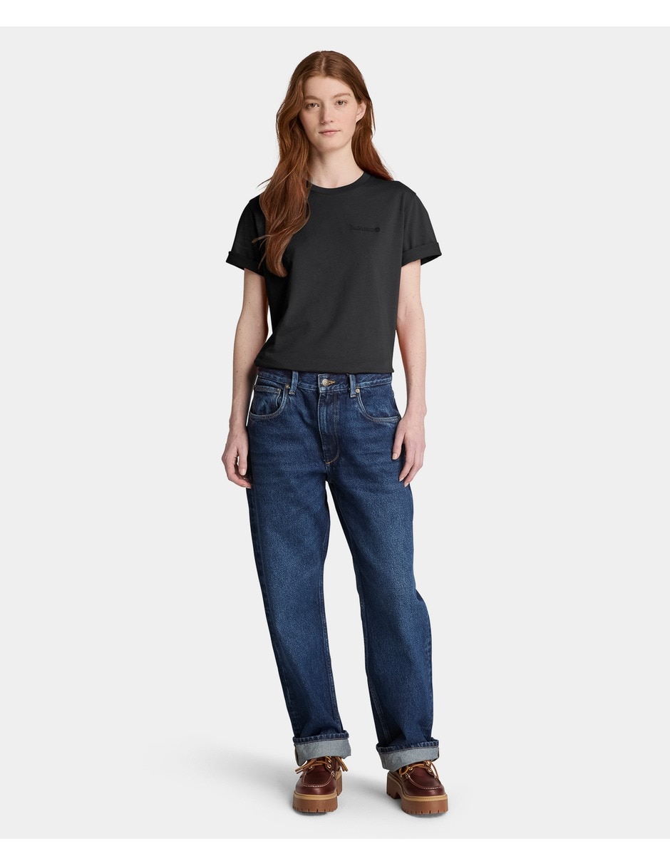 Playera manga corta cuello redondo para mujer 4