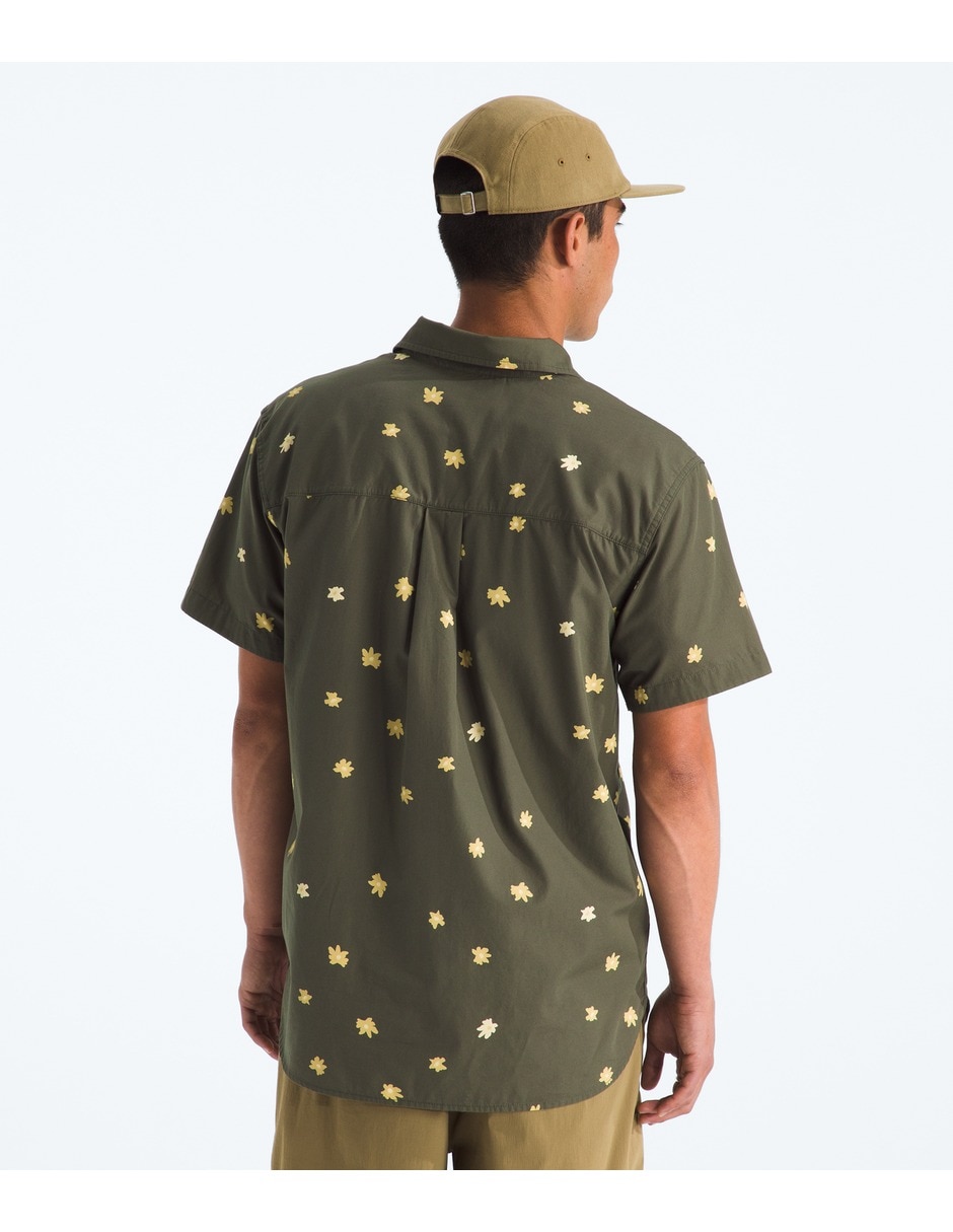 Camisa casual de algodón manga corta para hombre