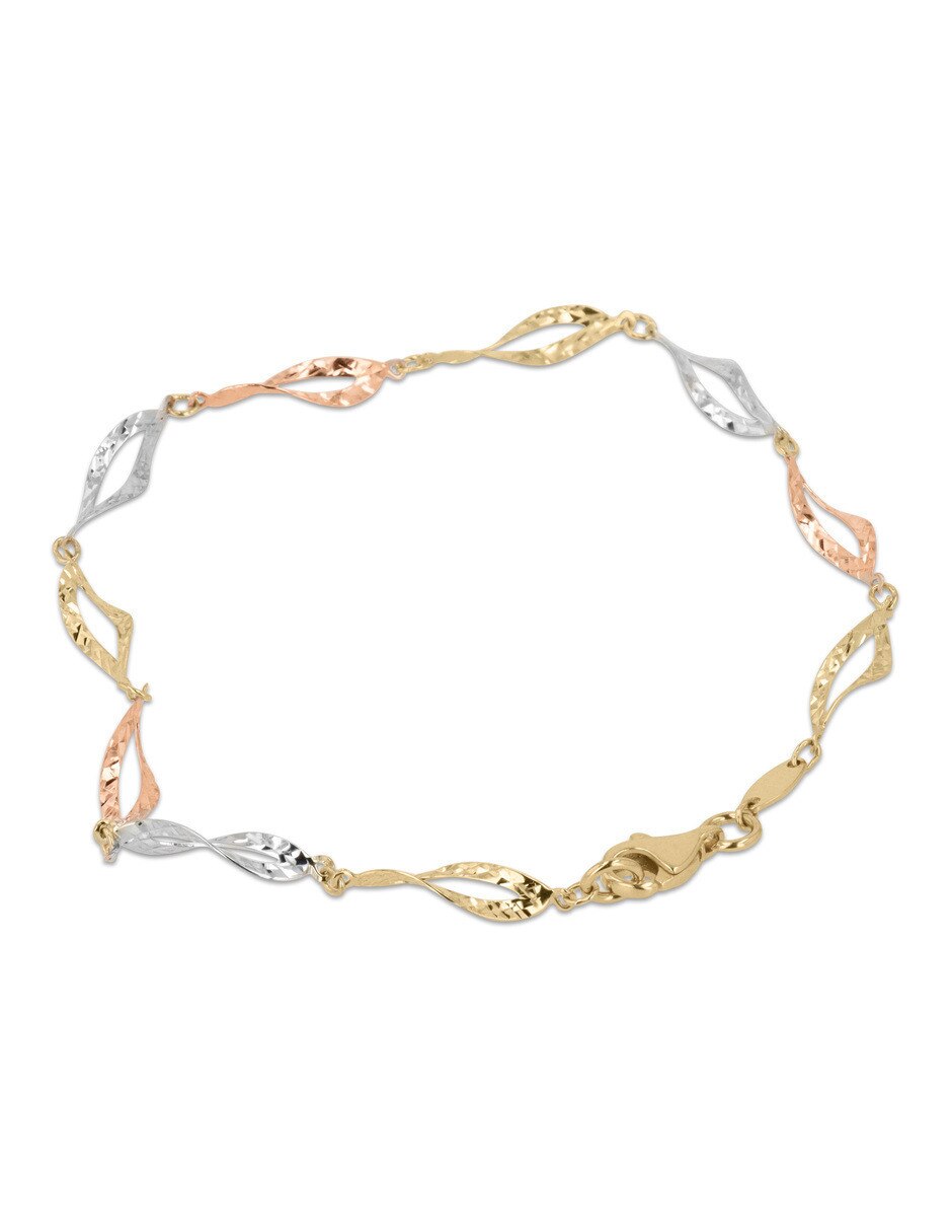 Pulsera de oro florentino con 14 k 3