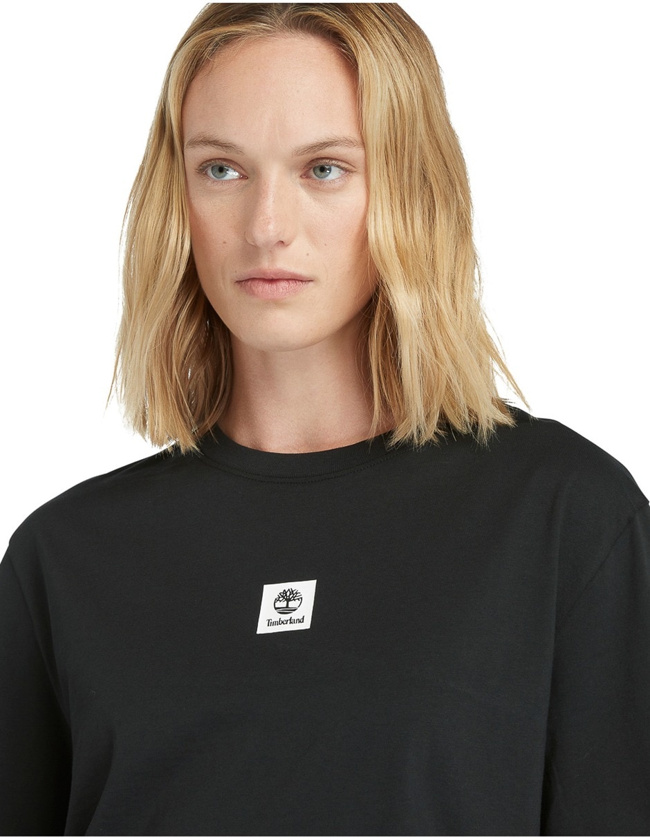Playera manga corta cuello redondo para mujer 4
