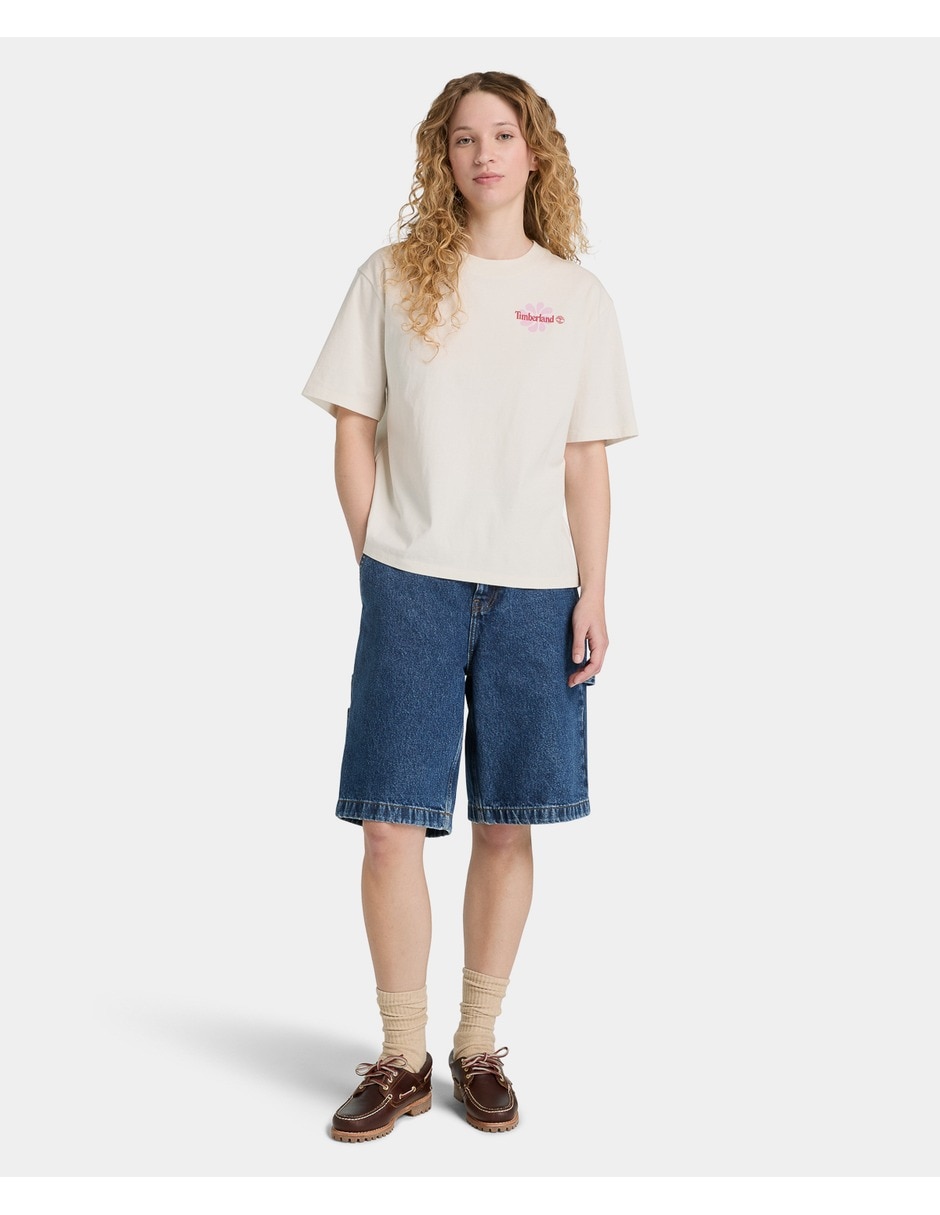 Playera manga corta cuello redondo para mujer 4