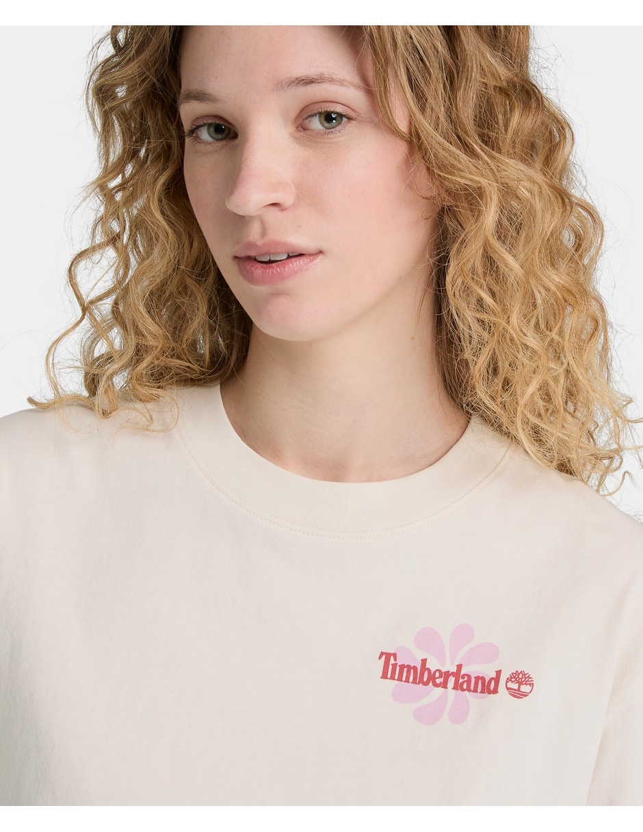 Playera manga corta cuello redondo para mujer 3