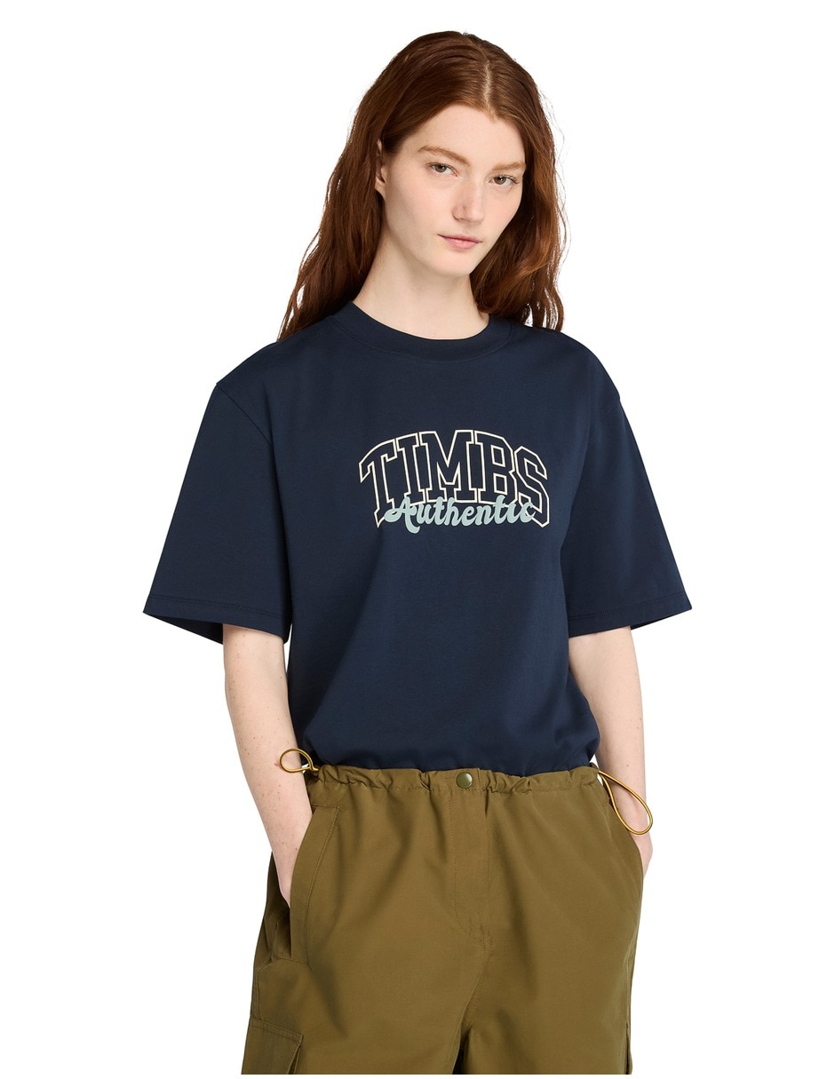 Playera manga corta cuello redondo para mujer