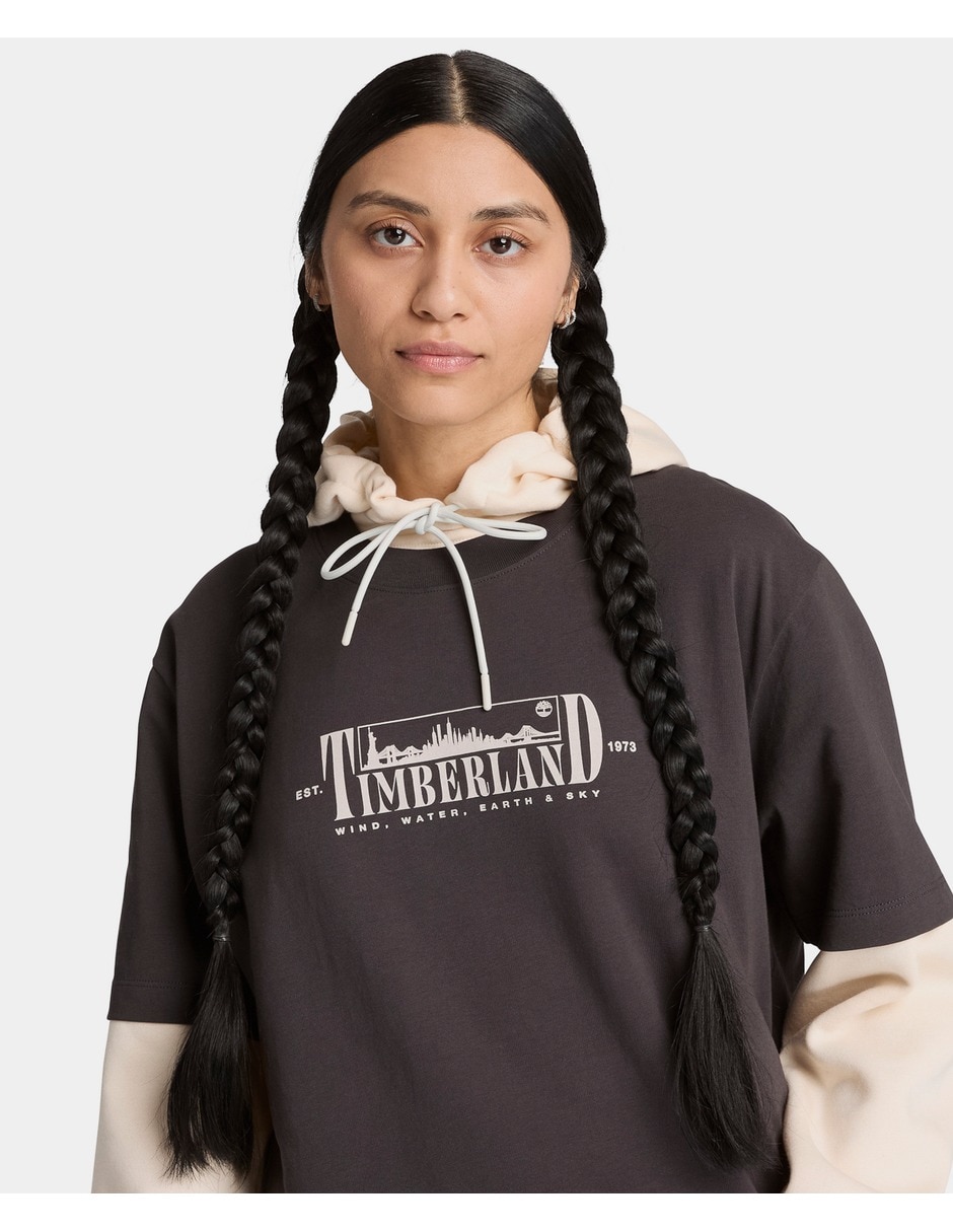 Playera manga corta cuello redondo para mujer 4