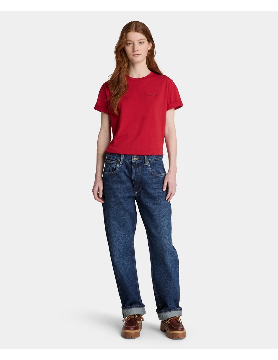 Playera manga corta cuello redondo para mujer 4