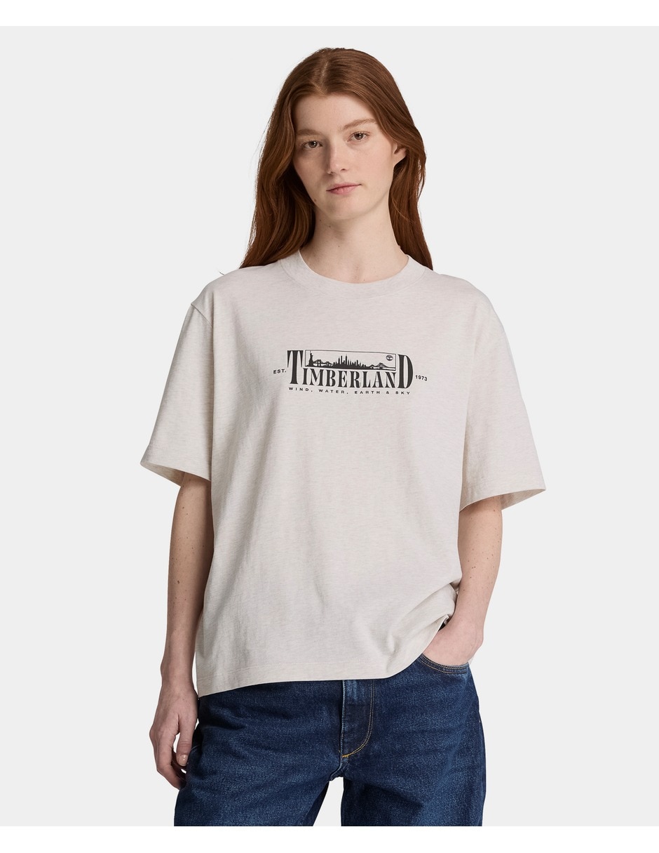 Playera manga corta cuello redondo para mujer