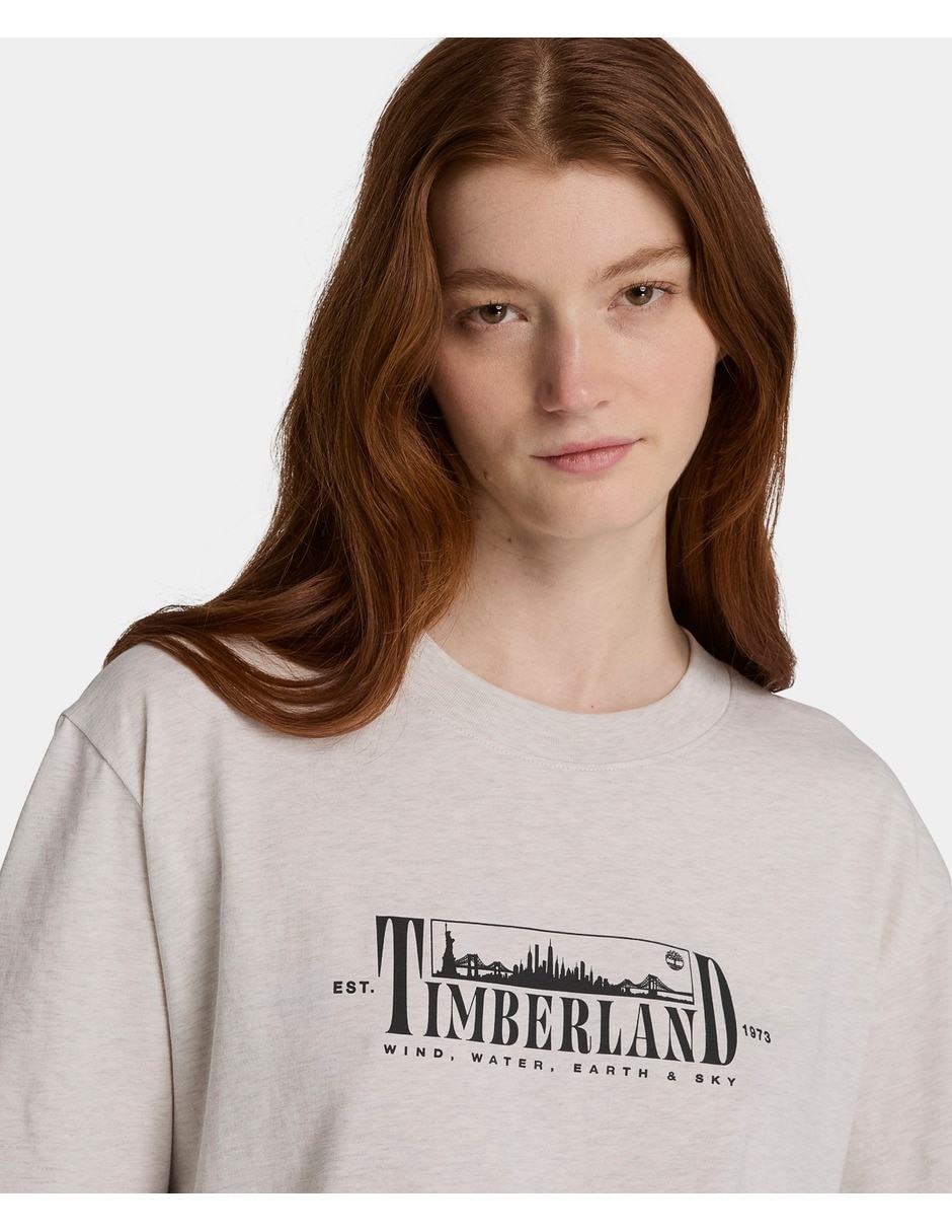 Playera manga corta cuello redondo para mujer 4