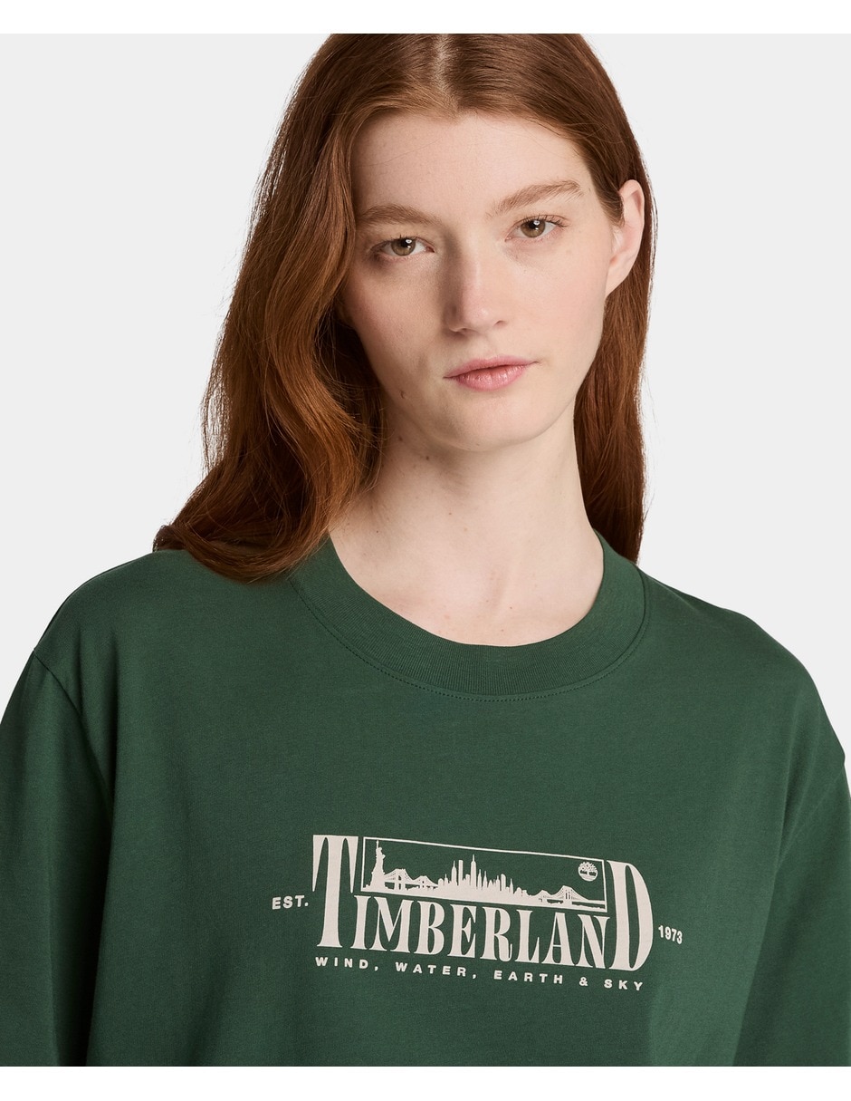 Playera manga corta cuello redondo para mujer 4