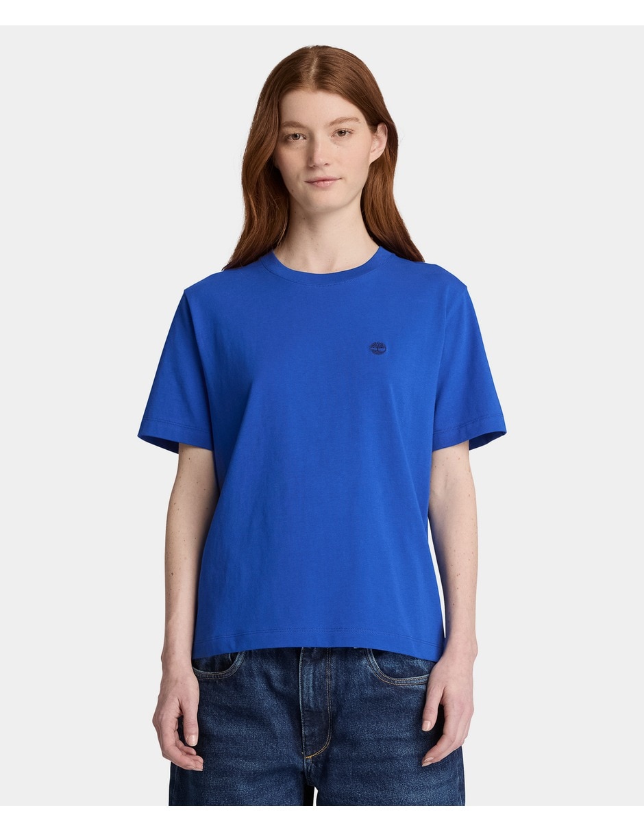 Playera manga corta cuello redondo para mujer