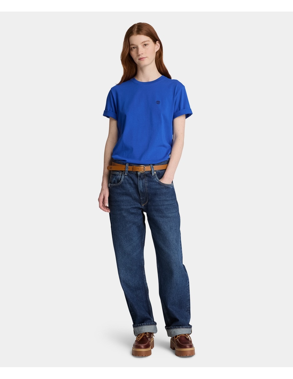 Playera manga corta cuello redondo para mujer 5