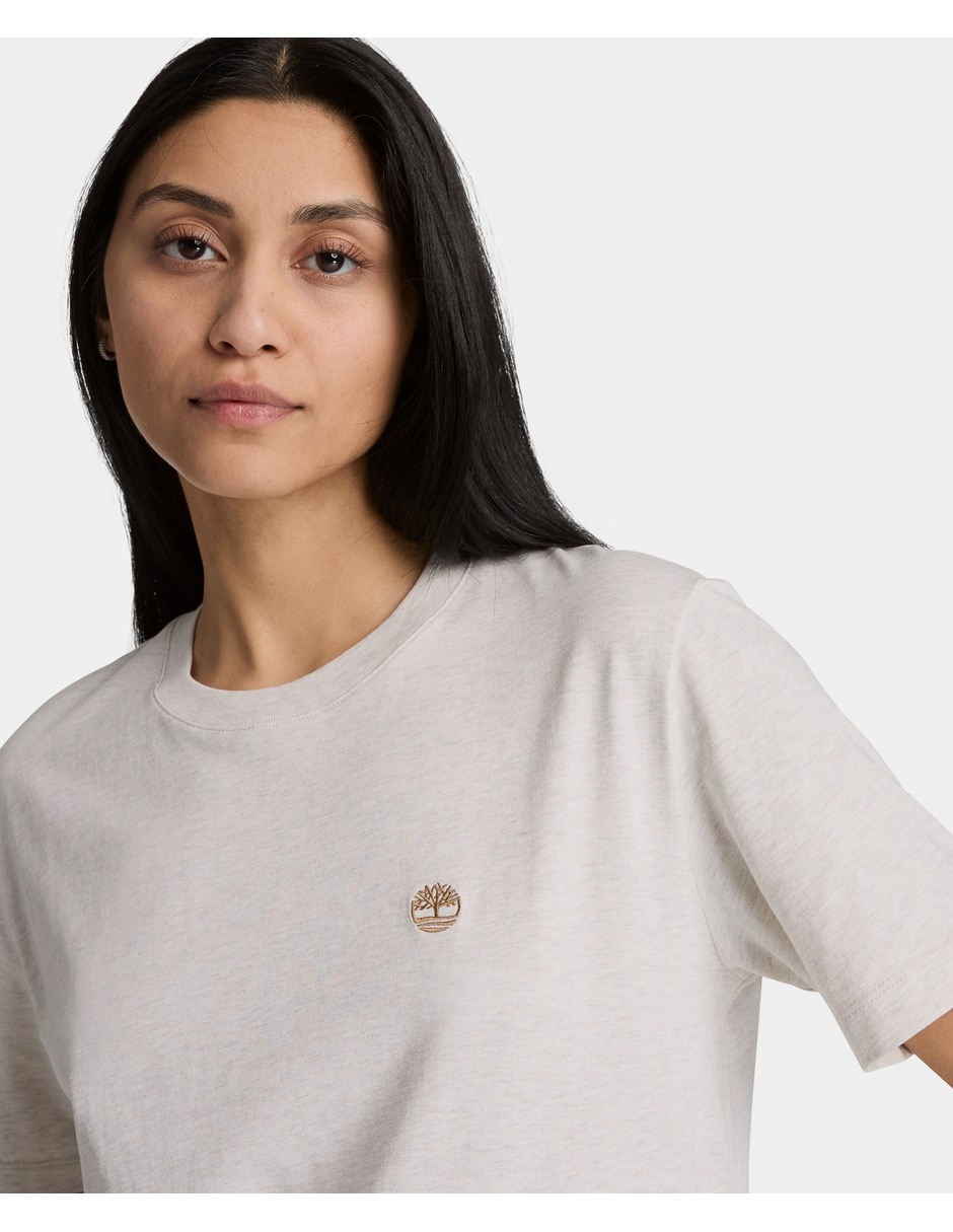 Playera manga corta cuello redondo para mujer 4