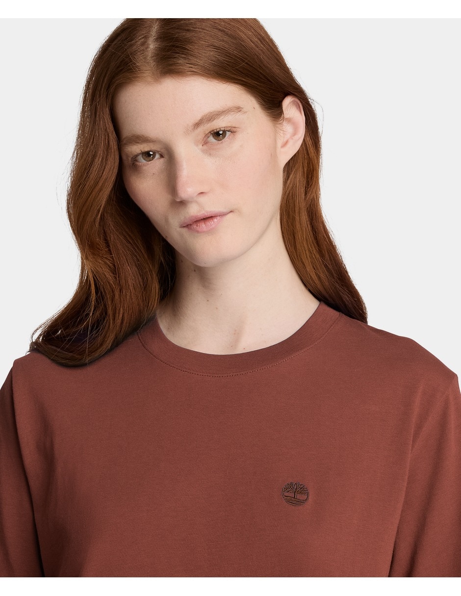 Playera manga corta cuello redondo para mujer 4