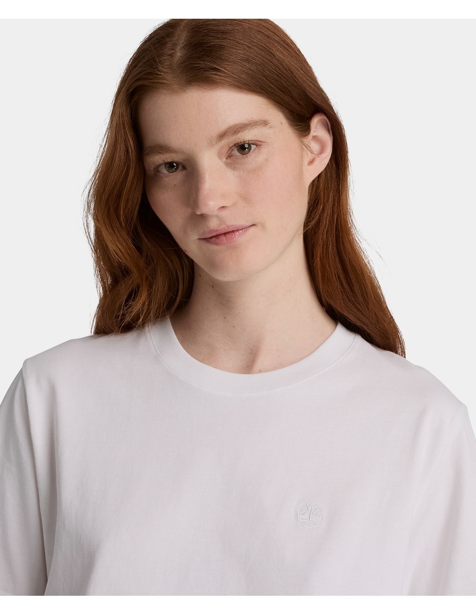 Playera manga corta cuello redondo para mujer 4