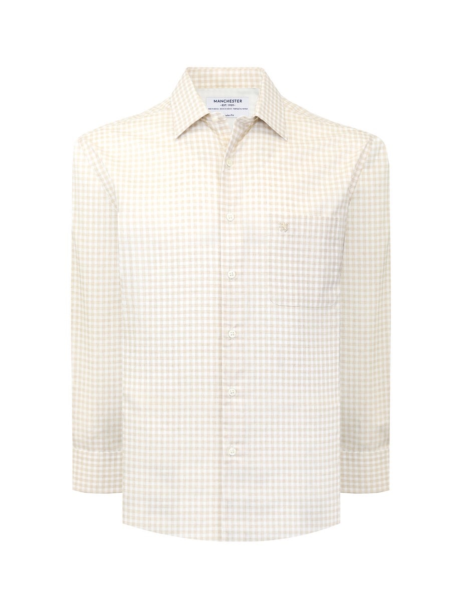 Camisa casual de algodón manga larga para hombre 6