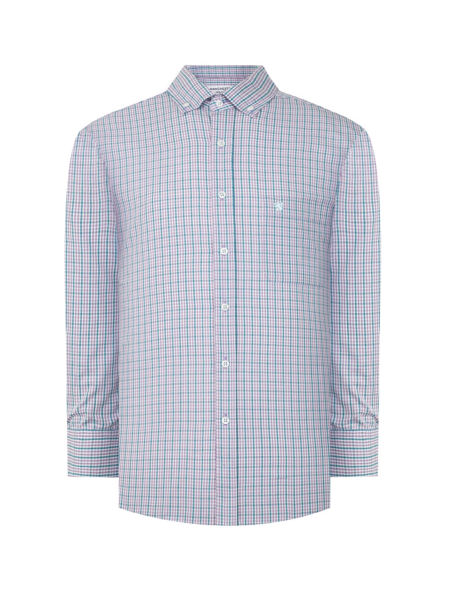Camisa casual de algodón manga larga para hombre 1