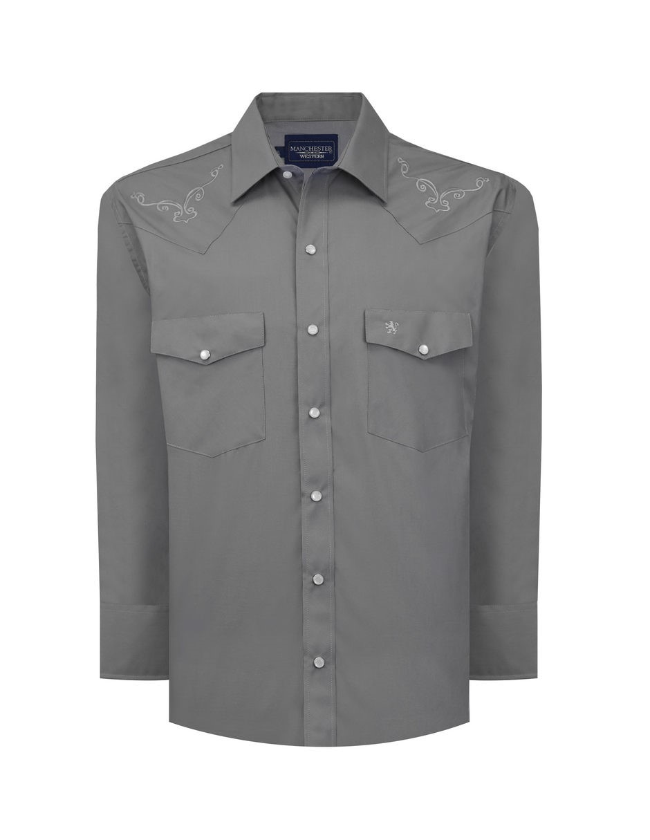 Camisa casual de algodón manga larga para hombre