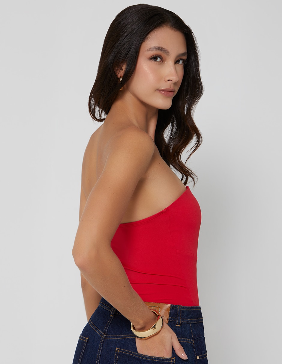 Body cuello con escote escote corazón para mujer 6