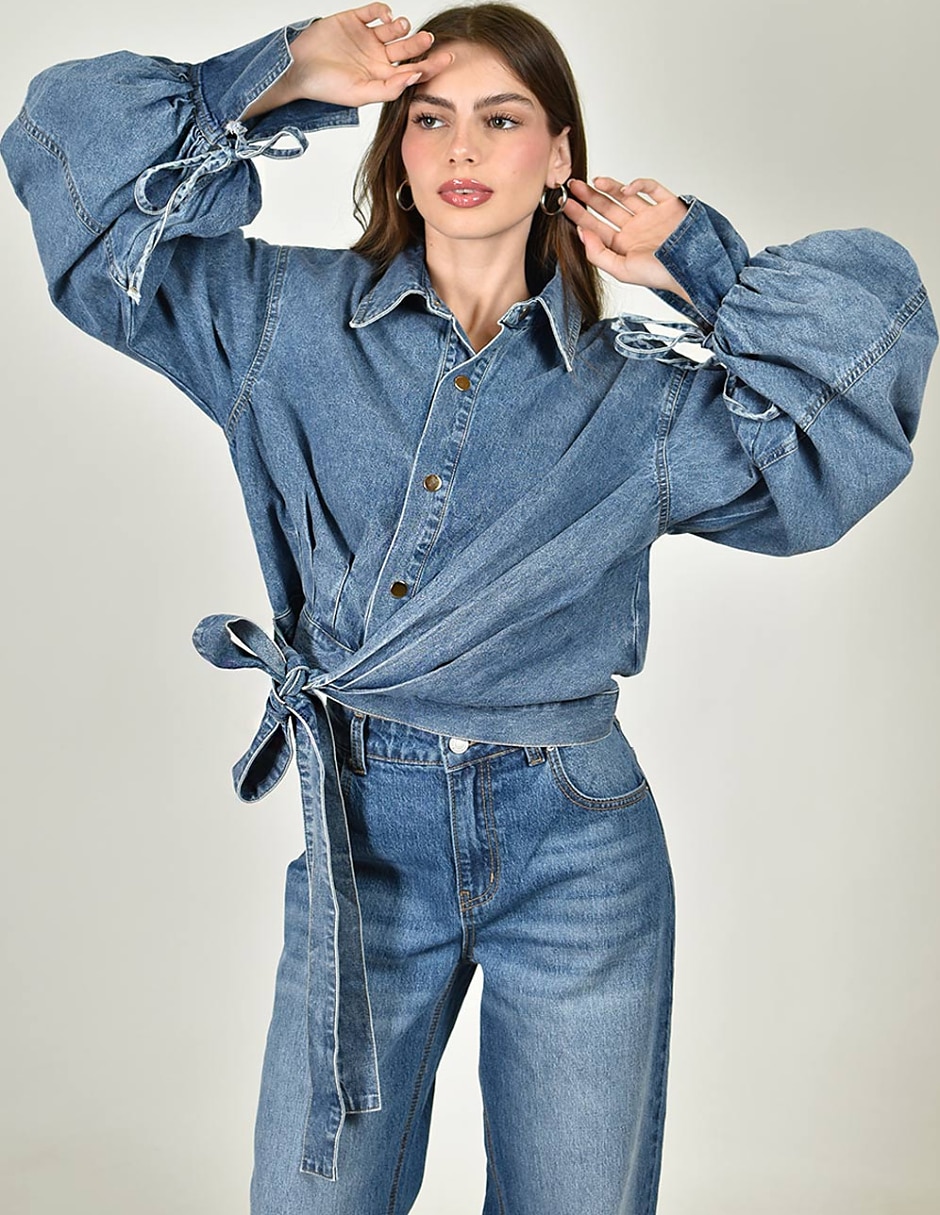 Blusa manga larga para mujer
